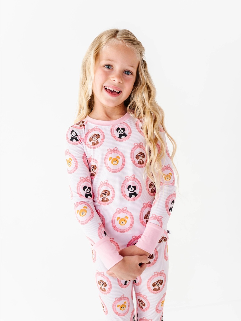 Kiki + Lulu Porthole Pups Dog Girls Bows Nautical Pajama Set 2T 3T 4T 5/6 7/8